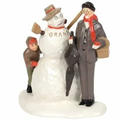 *RETIRED* Norman Rockwell's Grandfather And Snowman By Department 56