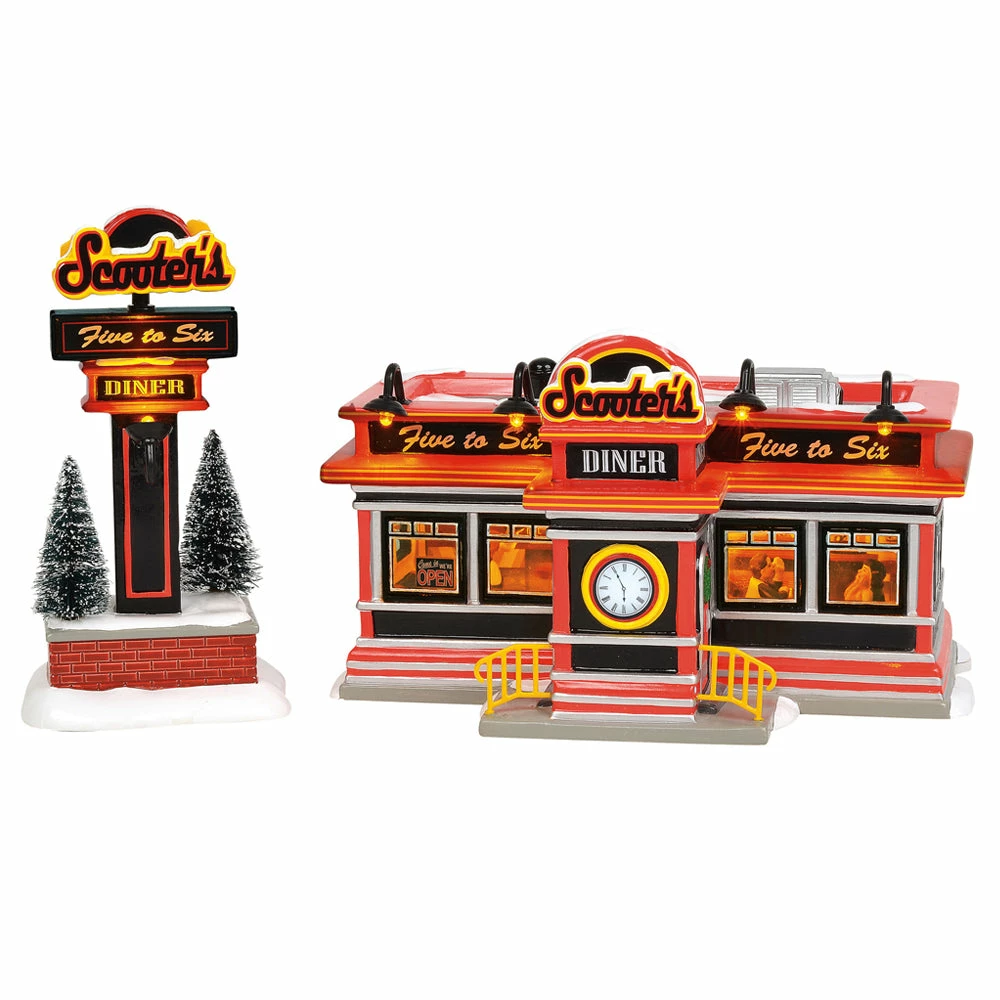 Budget ๐ Department 56 *RETIRED* Scooter's Diner From Dept 56 Snow Village โจ 3 Department 56 *RETIRED* Scooter's Diner From Dept 56 Snow Village
