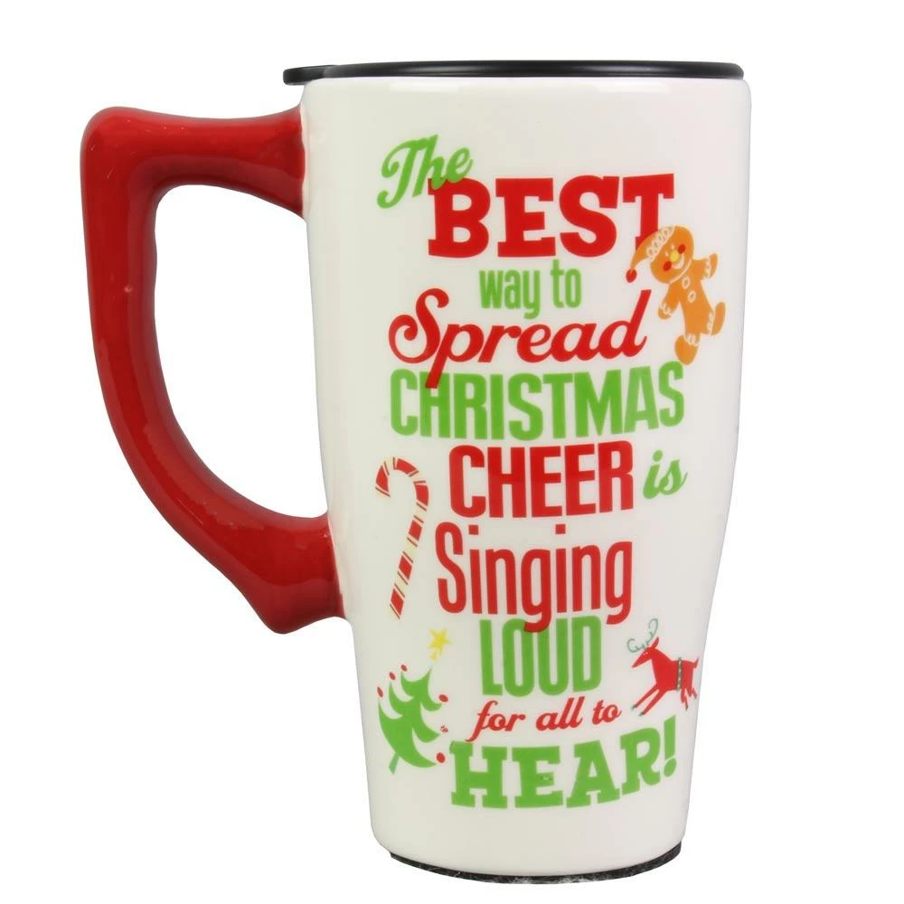 Buy ⭐ Spoontiques Buddy The Elf Ceramic Travel Mug W/Lid From Elf The Movie Housewares/Home Decor ⭐ 4 Spoontiques Buddy The Elf Ceramic Travel Mug W/Lid From Elf The Movie Housewares/Home Decor