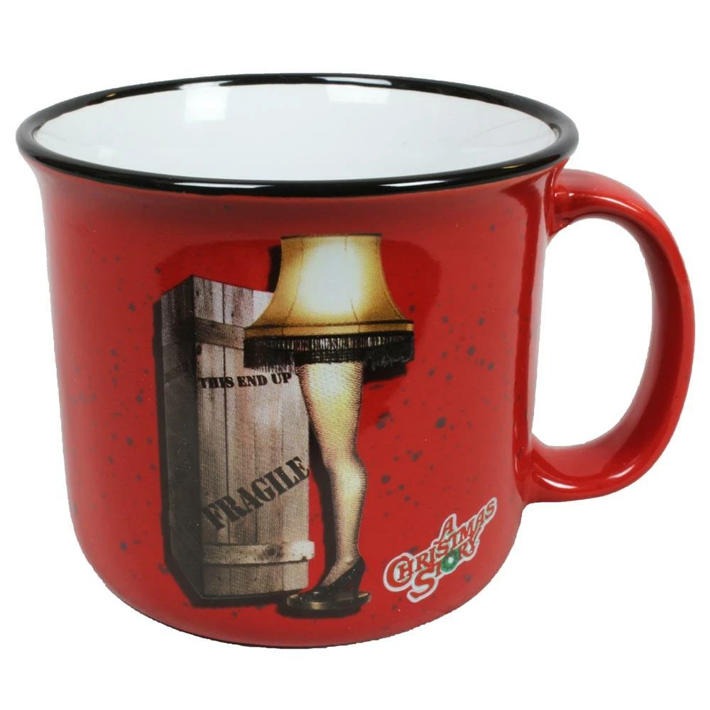 Wholesale 👍 Spoontiques Leg Lamp 14oz Ceramic Camper Mug From A 🎅 Christmas Story 🥰 3 Spoontiques Leg Lamp 14oz Ceramic Camper Mug From A Christmas Story