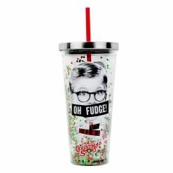 Spoontiques Oh Fudge 20oz Glitter Straw Cup From A Christmas Story